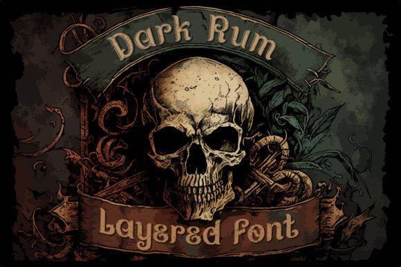 Dark Rum: A Vintage Horror Font for Eerie Branding