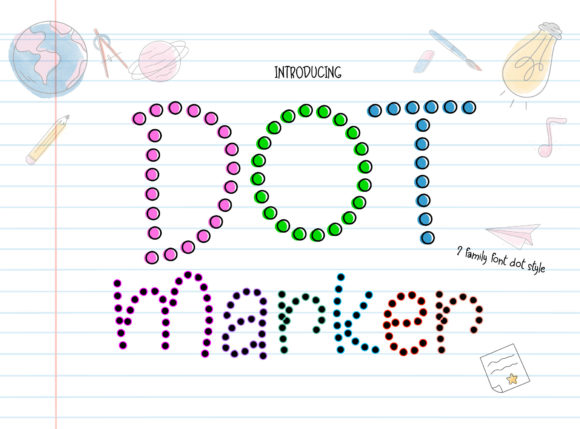 Dot Marker: A Dotted Display Font with a Strong Visual Impact